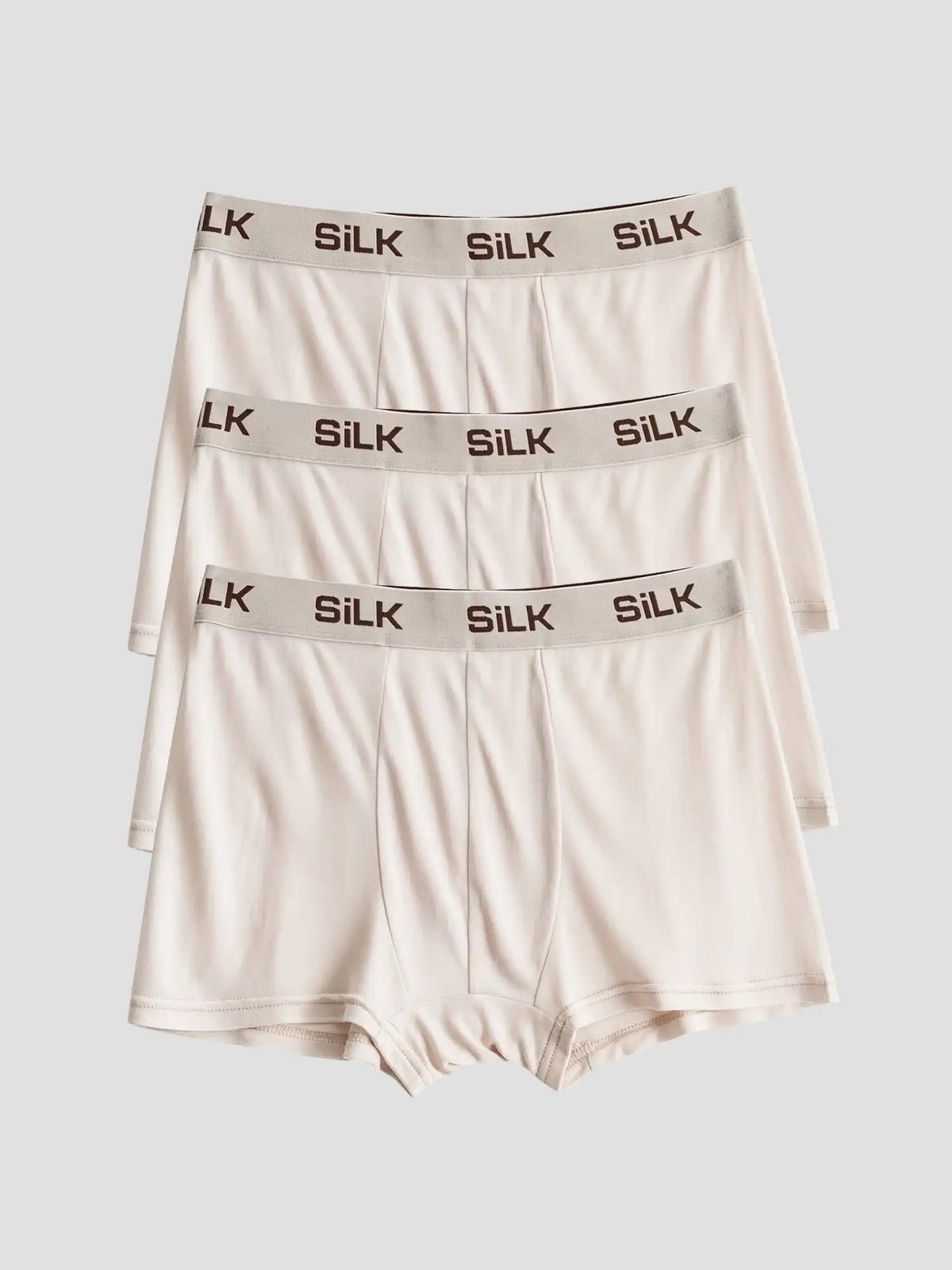 3Pcs Men‘s Ultra Soft Comfy 100% Mulberry Silk Boxer Underwear