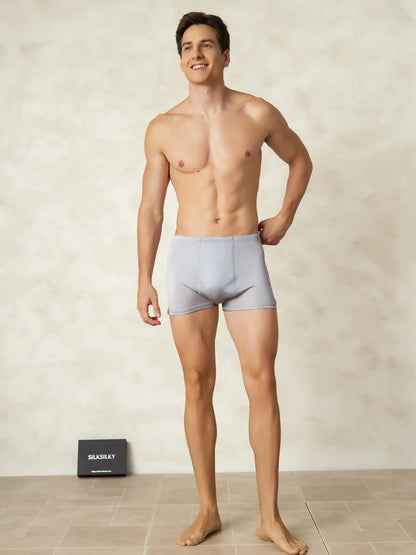 100% Mulberry Silk Men‘s Boxers Underwear