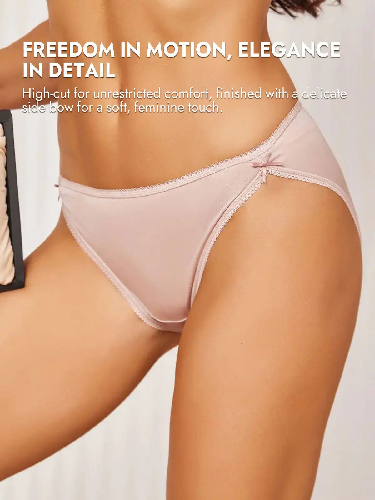 100% Mulberry Silk Bikini Panty with Bow Detail