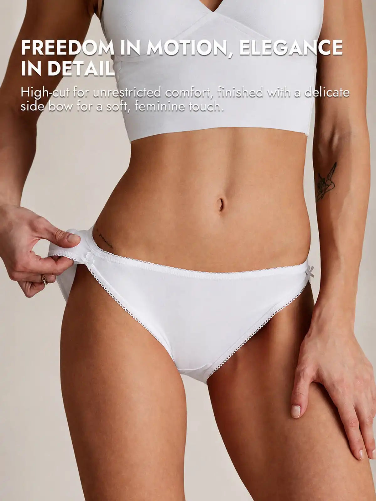 100% Mulberry Silk Bikini Panty with Bow Detail