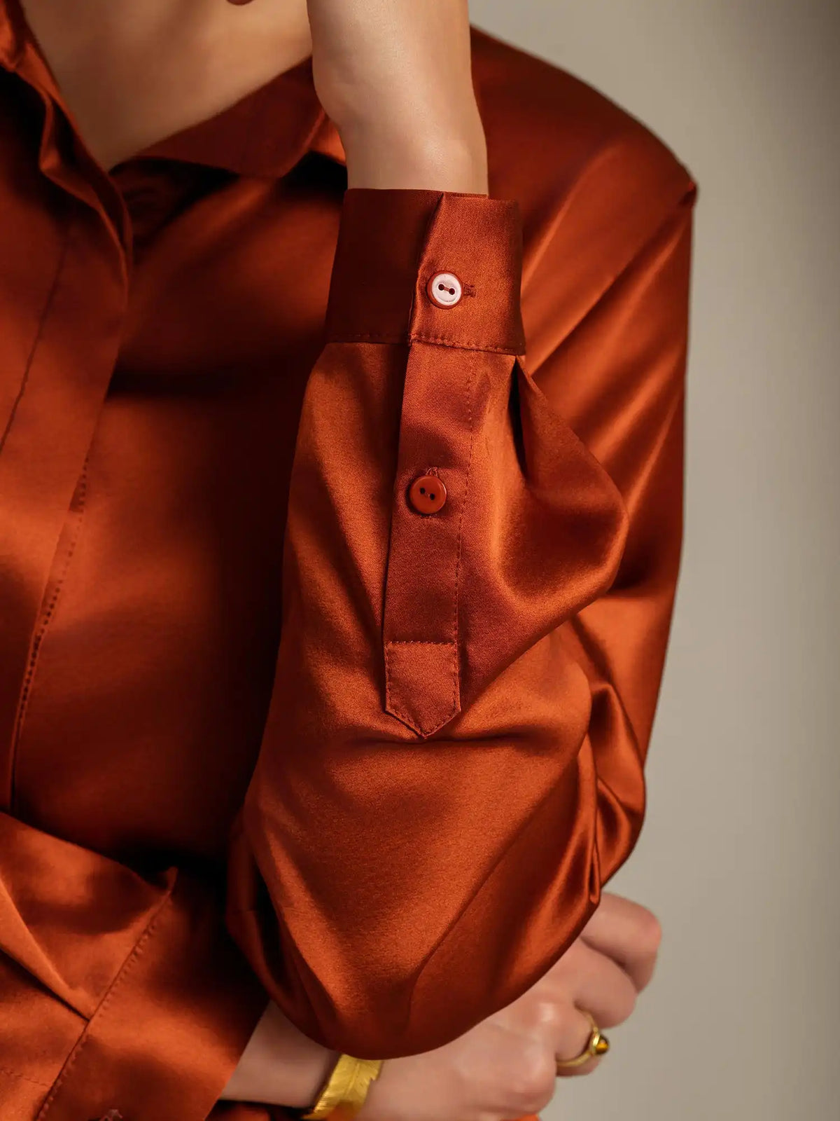 Clearance - 19Momme Silk Long Sleeve Lapel Collar Women's Shirt