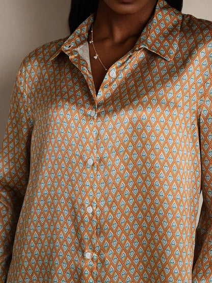 Women’s 19 Momme Silk Long Sleeves Button-Up Shirt