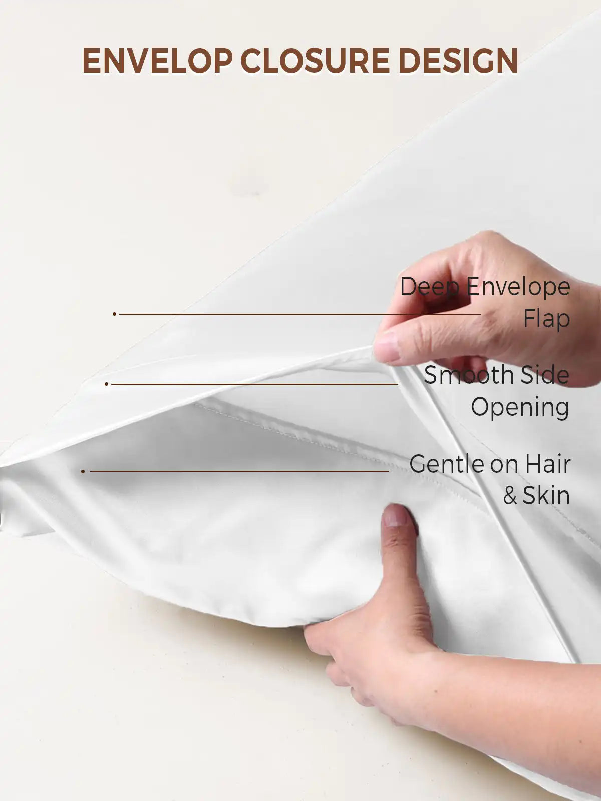 19Momme 100% Mulberry Silk Pillowcase - Envelope Closure