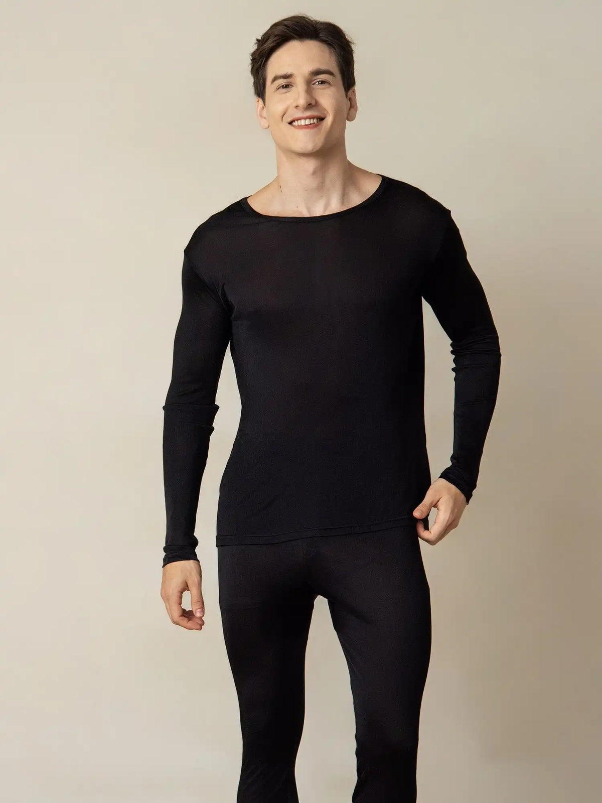 Men's Silk Jersey Long Sleeve Long Johns
