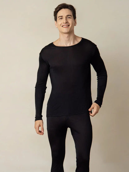 Men's Silk Jersey Long Sleeve Long Johns