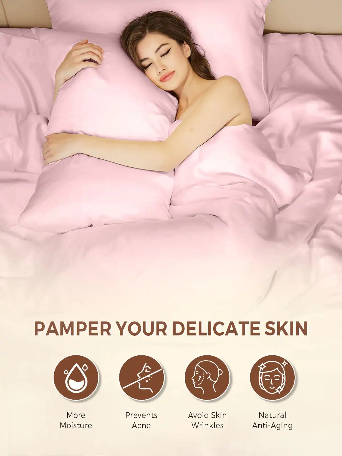19Momme 100% Mulberry Silk Pillowcase - Envelope Closure