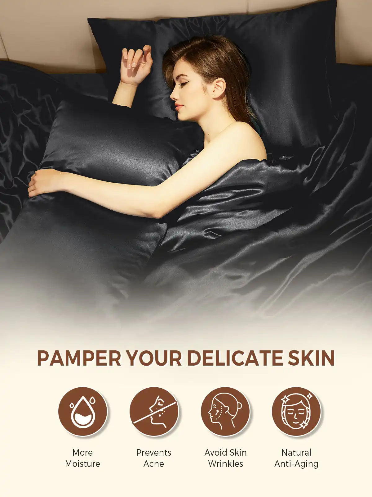 19Momme 100% Mulberry Silk Pillowcase - Envelope Closure