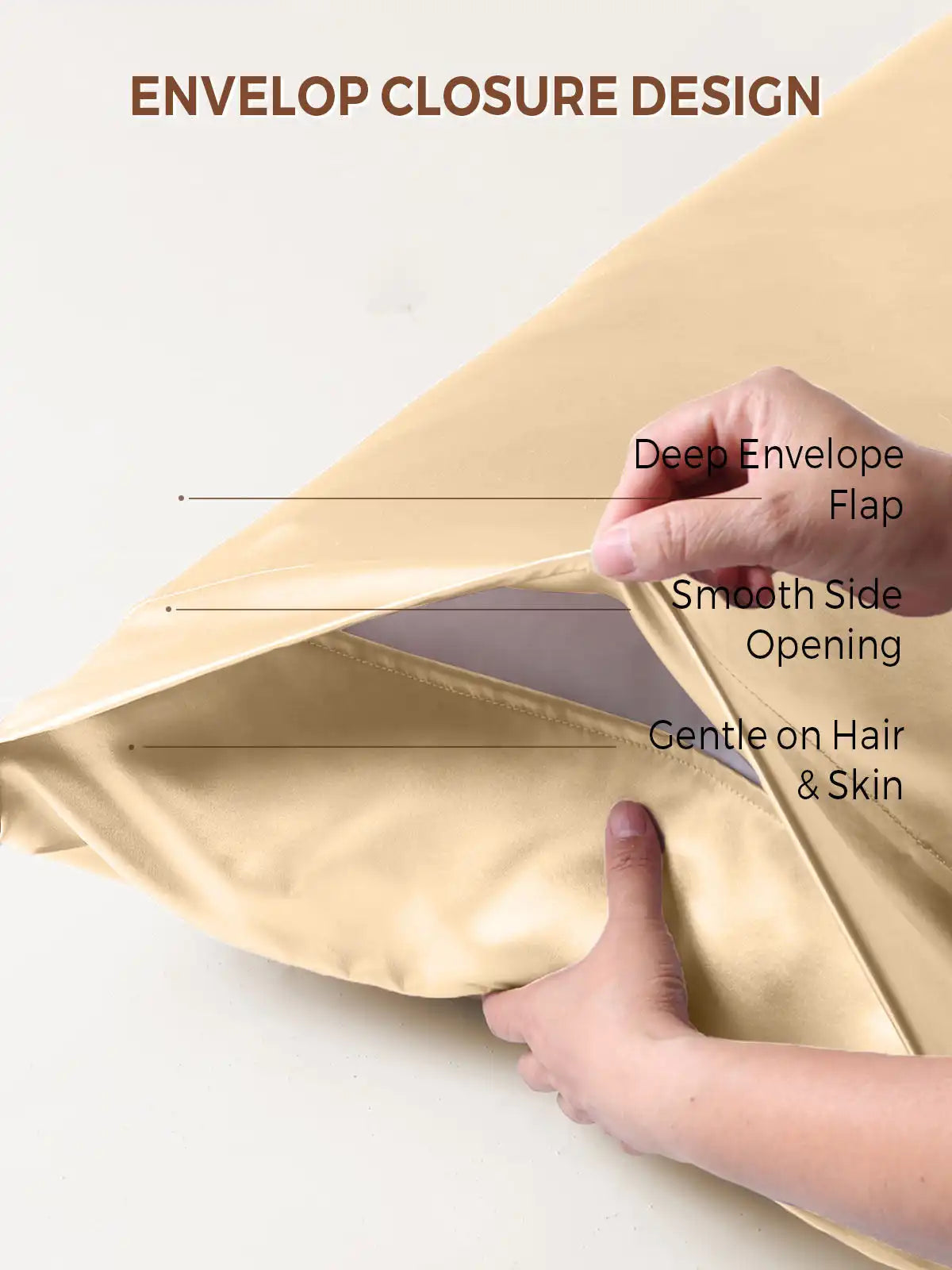 19Momme 100% Mulberry Silk Pillowcase - Envelope Closure