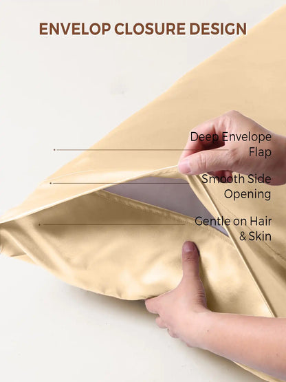 19Momme 100% Mulberry Silk Pillowcase - Envelope Closure