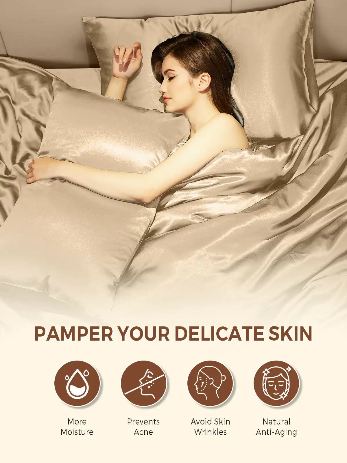 19Momme 100% Mulberry Silk Pillowcase - Envelope Closure