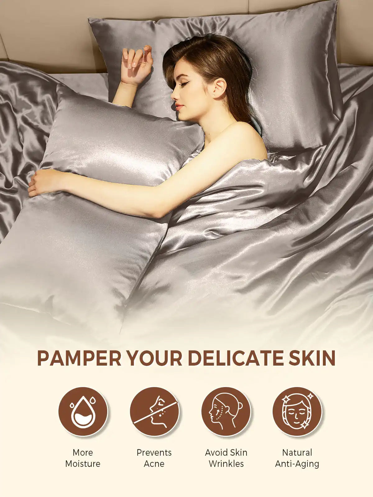 19Momme 100% Mulberry Silk Pillowcase - Envelope Closure