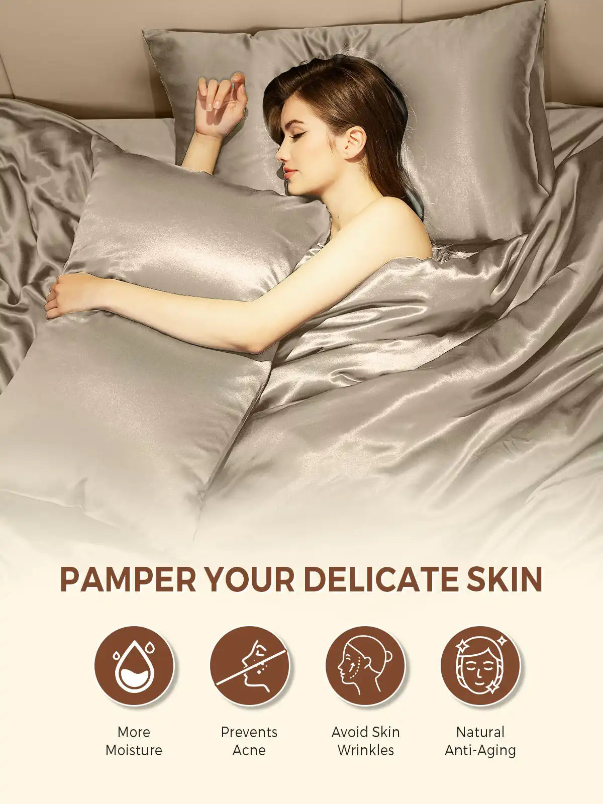 19Momme 100% Mulberry Silk Pillowcase - Envelope Closure