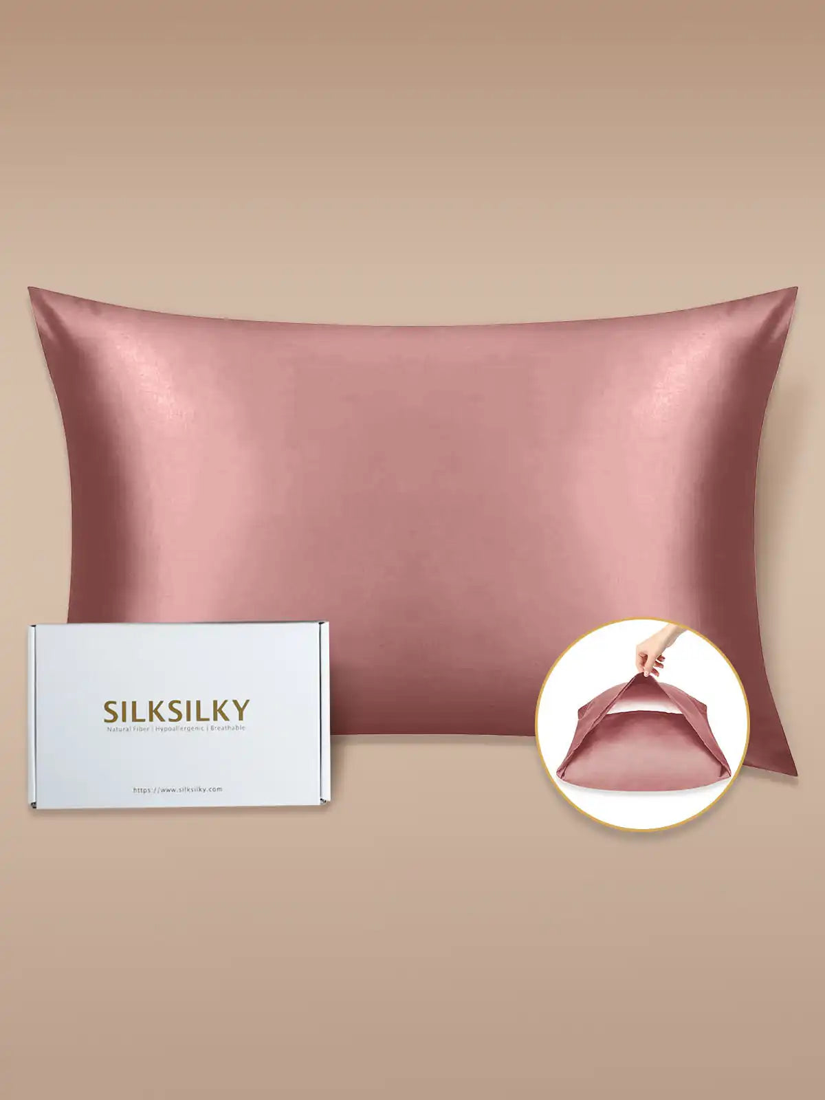 19Momme 100% Mulberry Silk Pillowcase - Envelope Closure