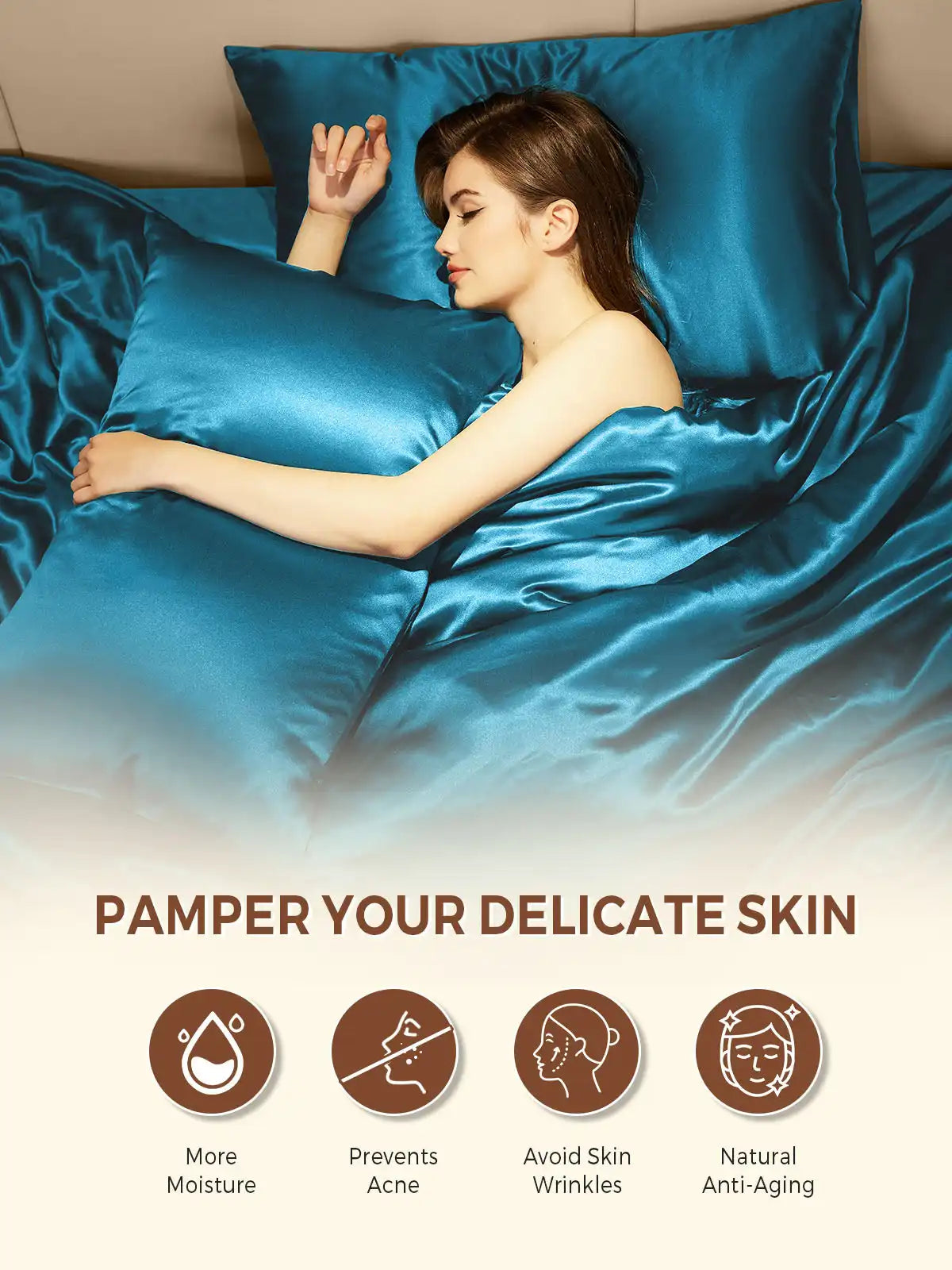 19Momme 100% Mulberry Silk Pillowcase - Envelope Closure
