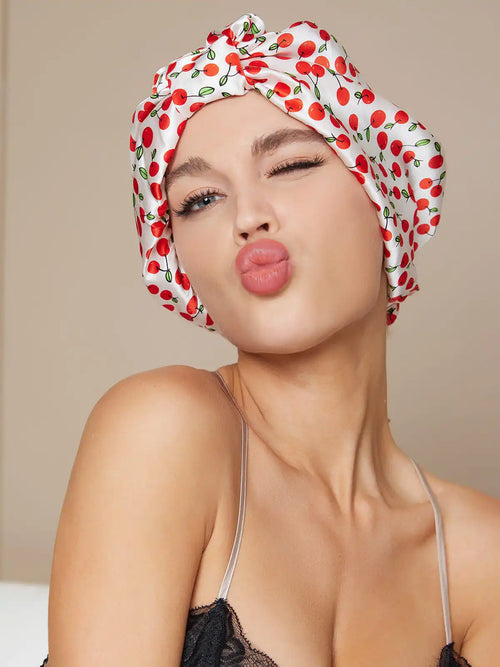 100% Mulberry Silk Night Turban Bonnet