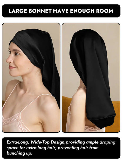 100% Mulberry Silk Elegant Bonnet for Long Hair