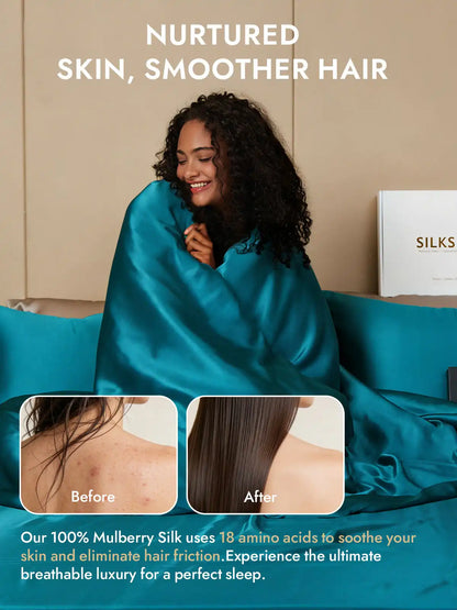 25Momme Mulberry Silk Seamless Duvet Cover (WITHOUT PILLOWCASES)