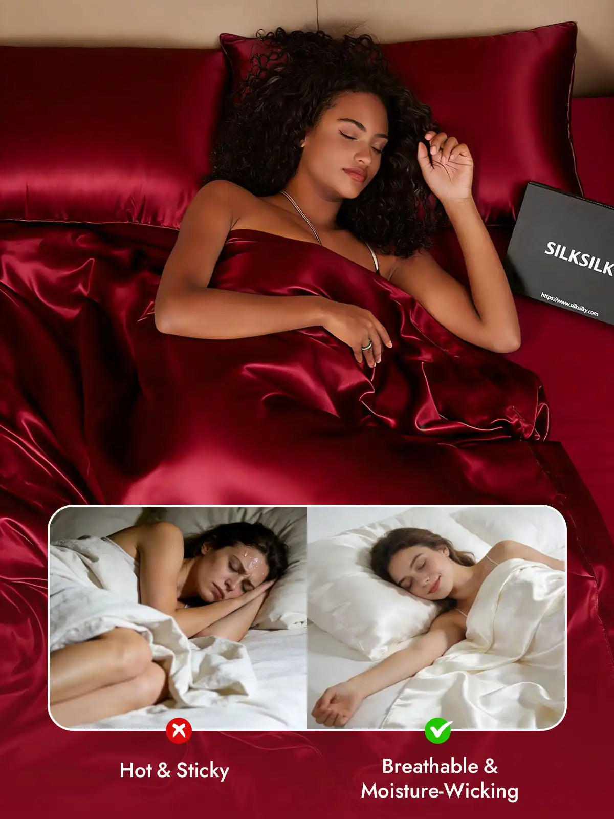 25Momme Mulberry Silk Seamless Duvet Cover (WITHOUT PILLOWCASES)