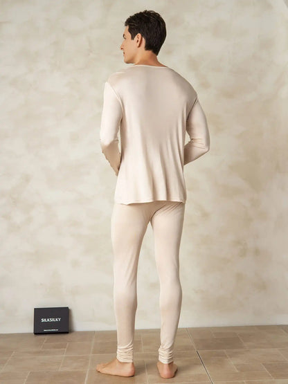 Men's Silk Jersey Long Sleeve Long Johns