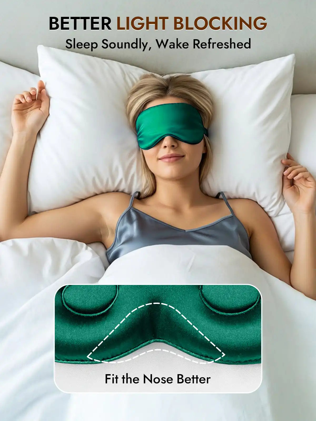 Clearance - 100% Mulberry Silk Eye Mask With Elastic Band