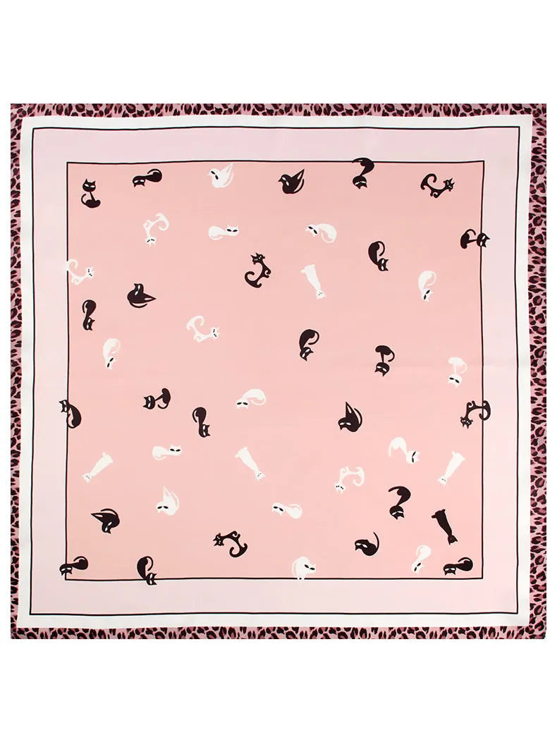 100% Mulberry Silk Printed Designer Square Scarf 53x53cm/21