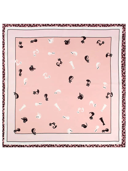 100% Mulberry Silk Printed Designer Square Scarf 53x53cm/21