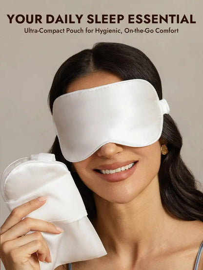 100% Mulberry Silk Eye Mask And Envelope Pouch Set 2Pcs