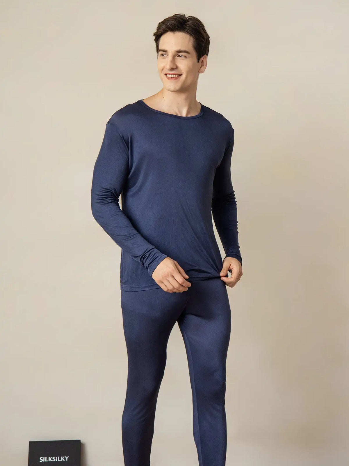 Men's Silk Jersey Long Sleeve Long Johns
