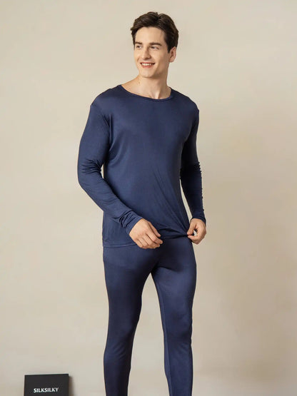 Men's Silk Jersey Long Sleeve Long Johns