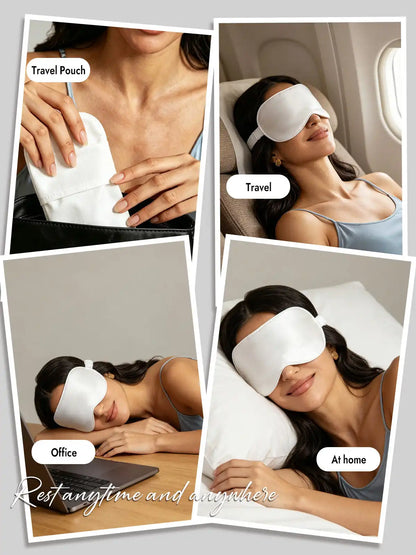100% Mulberry Silk Eye Mask And Envelope Pouch Set 2Pcs