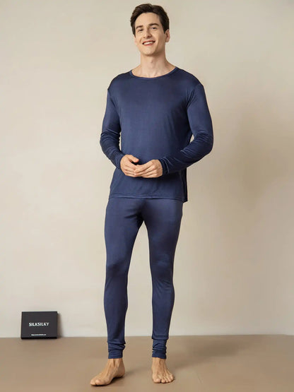 Men's Silk Jersey Long Sleeve Long Johns