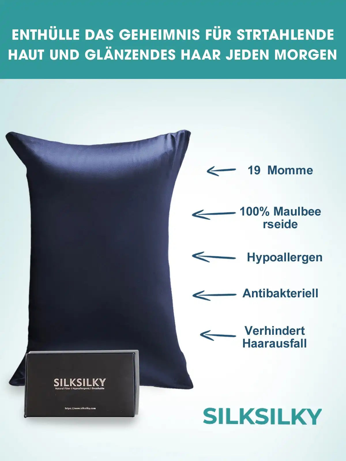 2Pcs 19Momme 100% Mulberry Silk Pillowcases Bundle - Envelope
