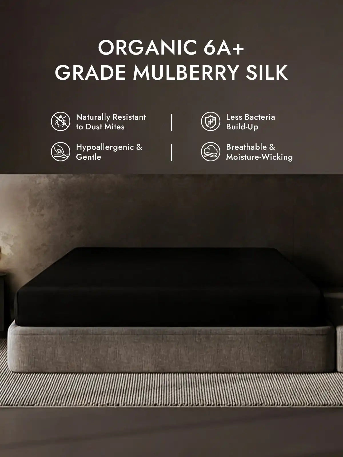 25Momme Mulberry Silk Seamless Fitted Sheet