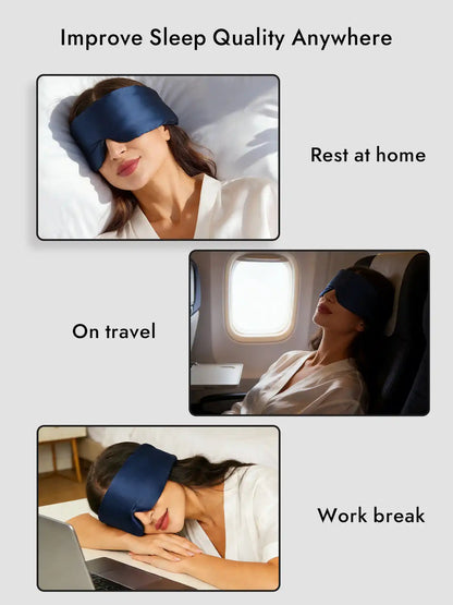 100% Mulberry Silk One Piece Silk Sleep Eye Mask With Velcro
