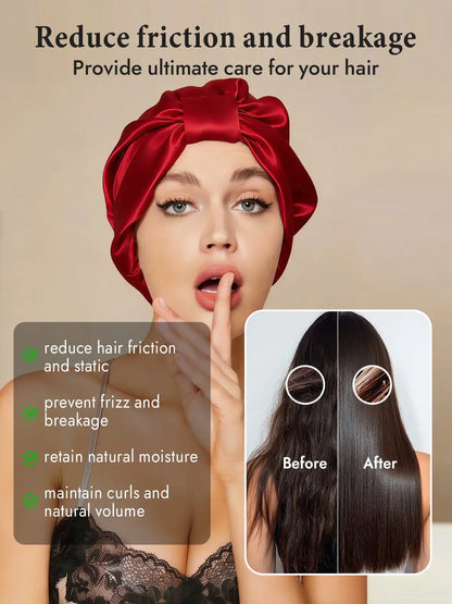 100% Mulberry Silk Night Turban Bonnet