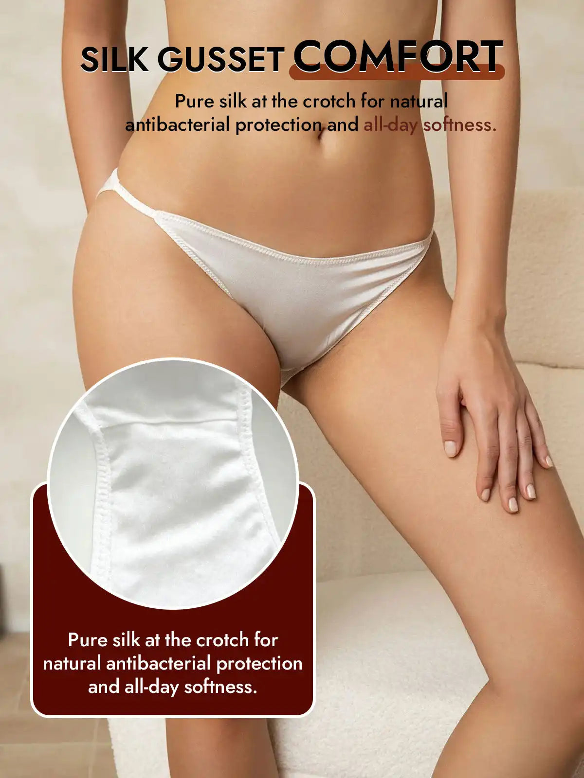 19Momme Silk Low-Waist String Brief Panty