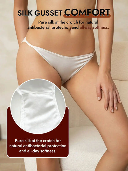 19Momme Silk Low-Waist String Brief Panty