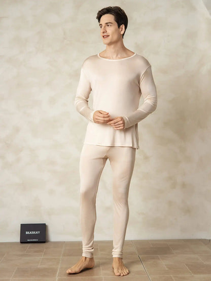 Men's Silk Jersey Long Sleeve Long Johns