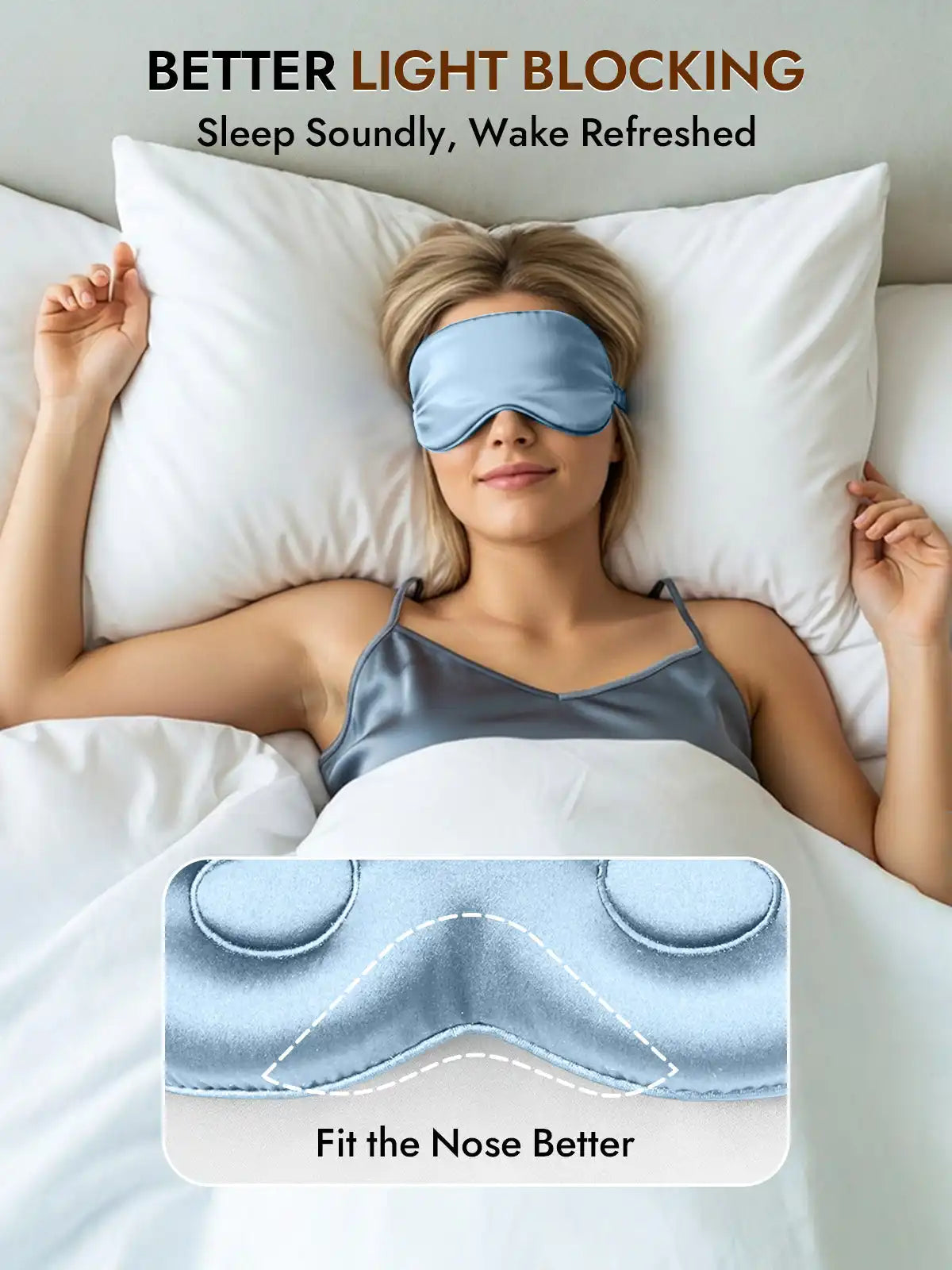 Clearance - 100% Mulberry Silk Eye Mask With Elastic Band