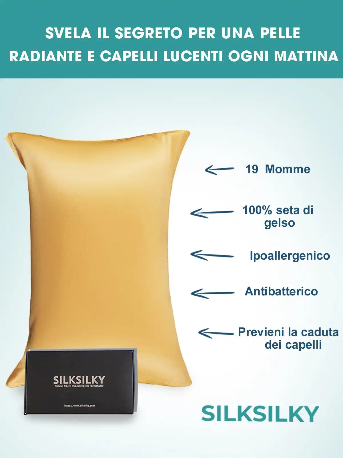 100% Mulberry Silk Pillowcase with Envelope Closure