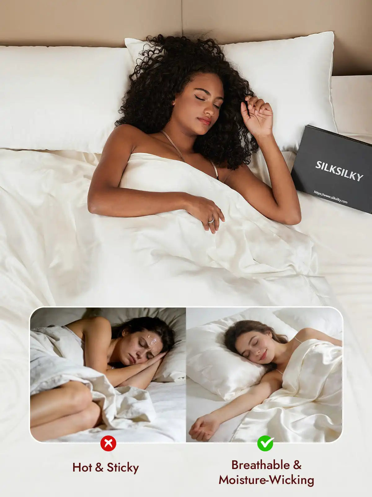 25Momme Mulberry Silk Seamless Duvet Cover (WITHOUT PILLOWCASES)