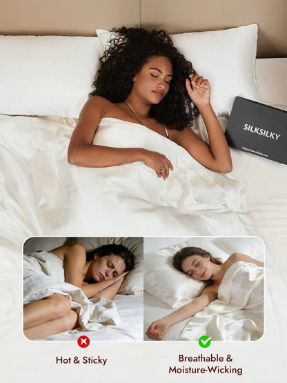 25Momme Mulberry Silk Seamless Duvet Cover (WITHOUT PILLOWCASES)