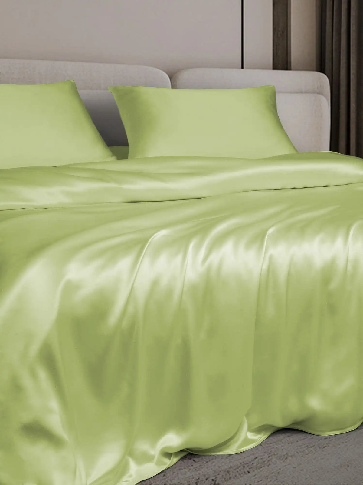19Momme 4Pcs Silk Set Duvet Cover+Fitted Sheet+2x Pillowcases