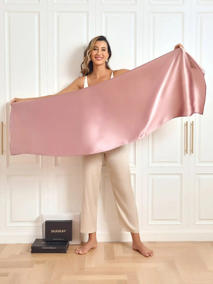 100% Mulberry Silk Rectangle Long Scarf/Shawl 170x53cm/67