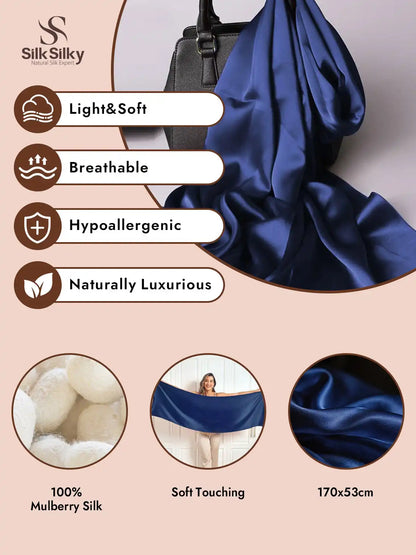 100% Mulberry Silk Long Scarf/Shawl 170x53cm