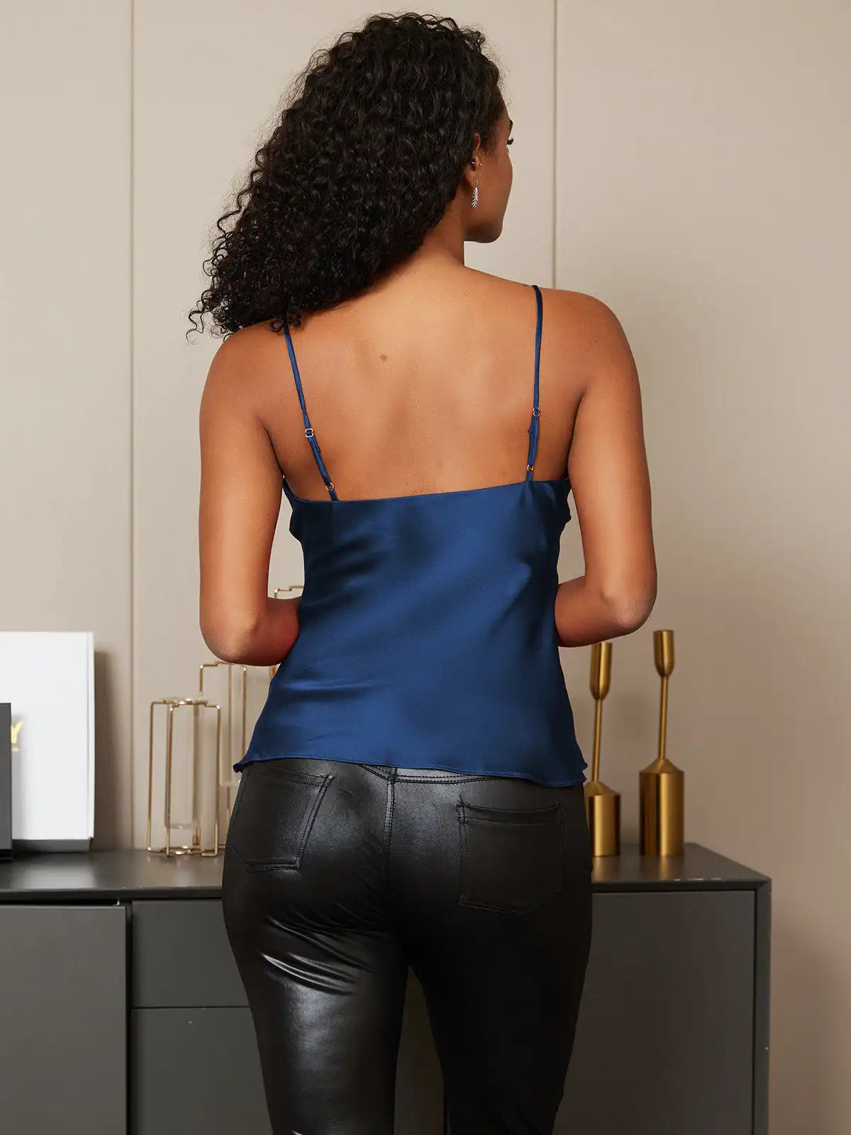 100% Mulberry Silk Spaghetti Strap Basic Camisole Top