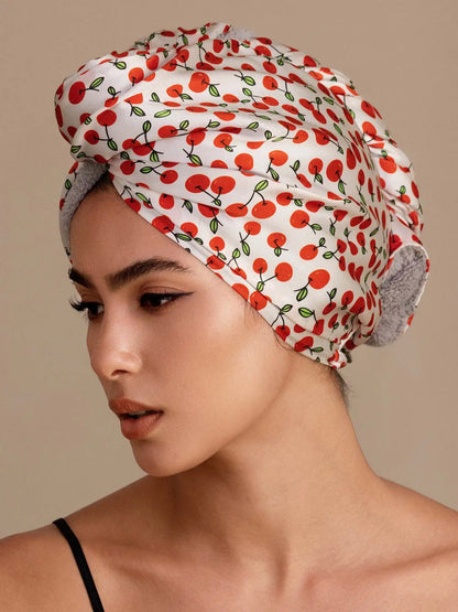 100% Mulberry Silk Double-Sided Hair Towel Wrap – Quick Dry, Frizz Free & Gentle on Hair