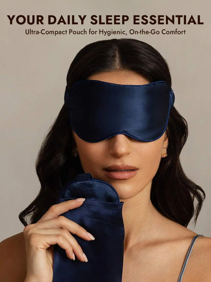 100% Mulberry Silk Eye Mask And Envelope Pouch Set 2Pcs