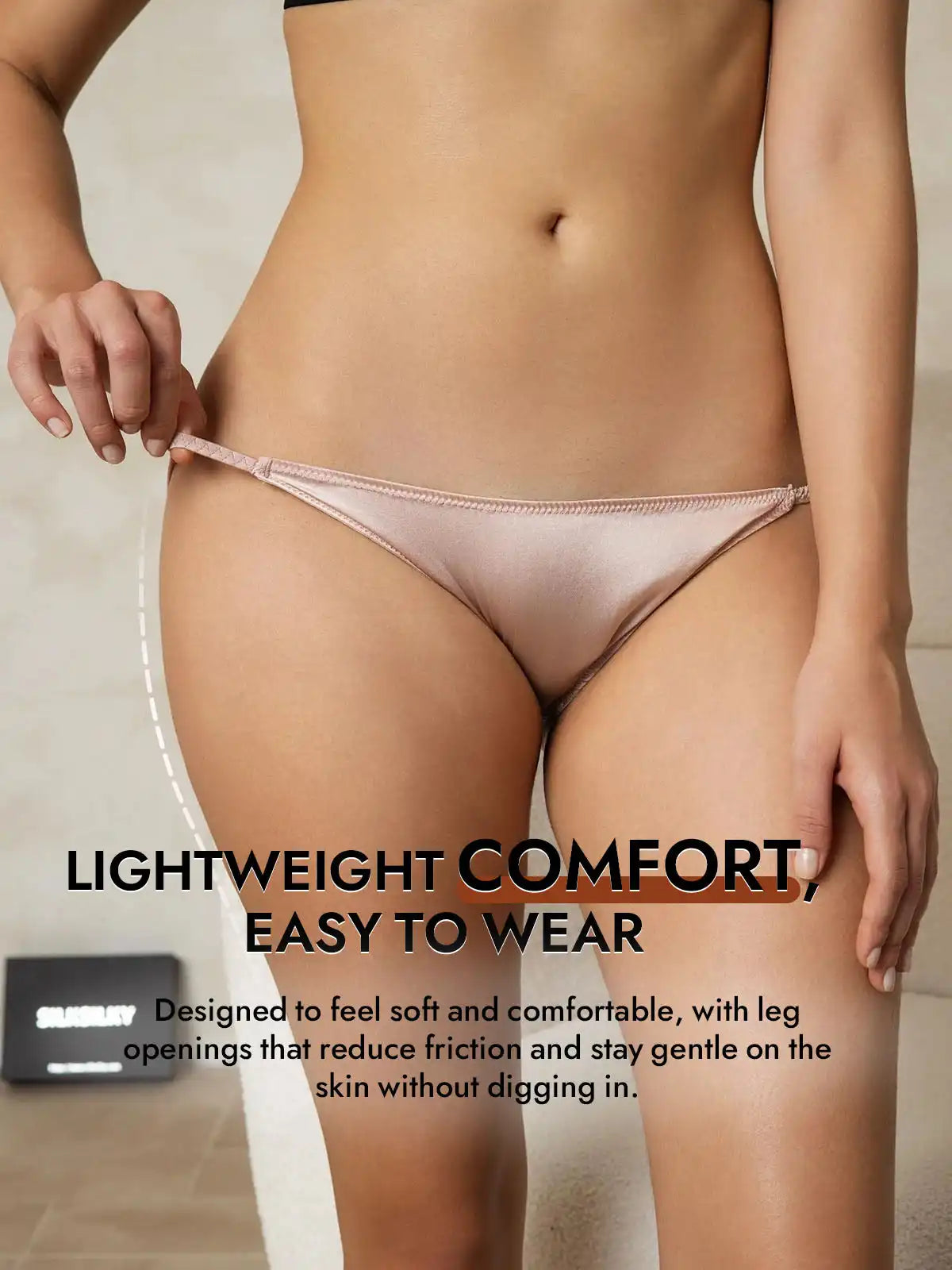 19Momme Silk Low-Waist String Brief Panty