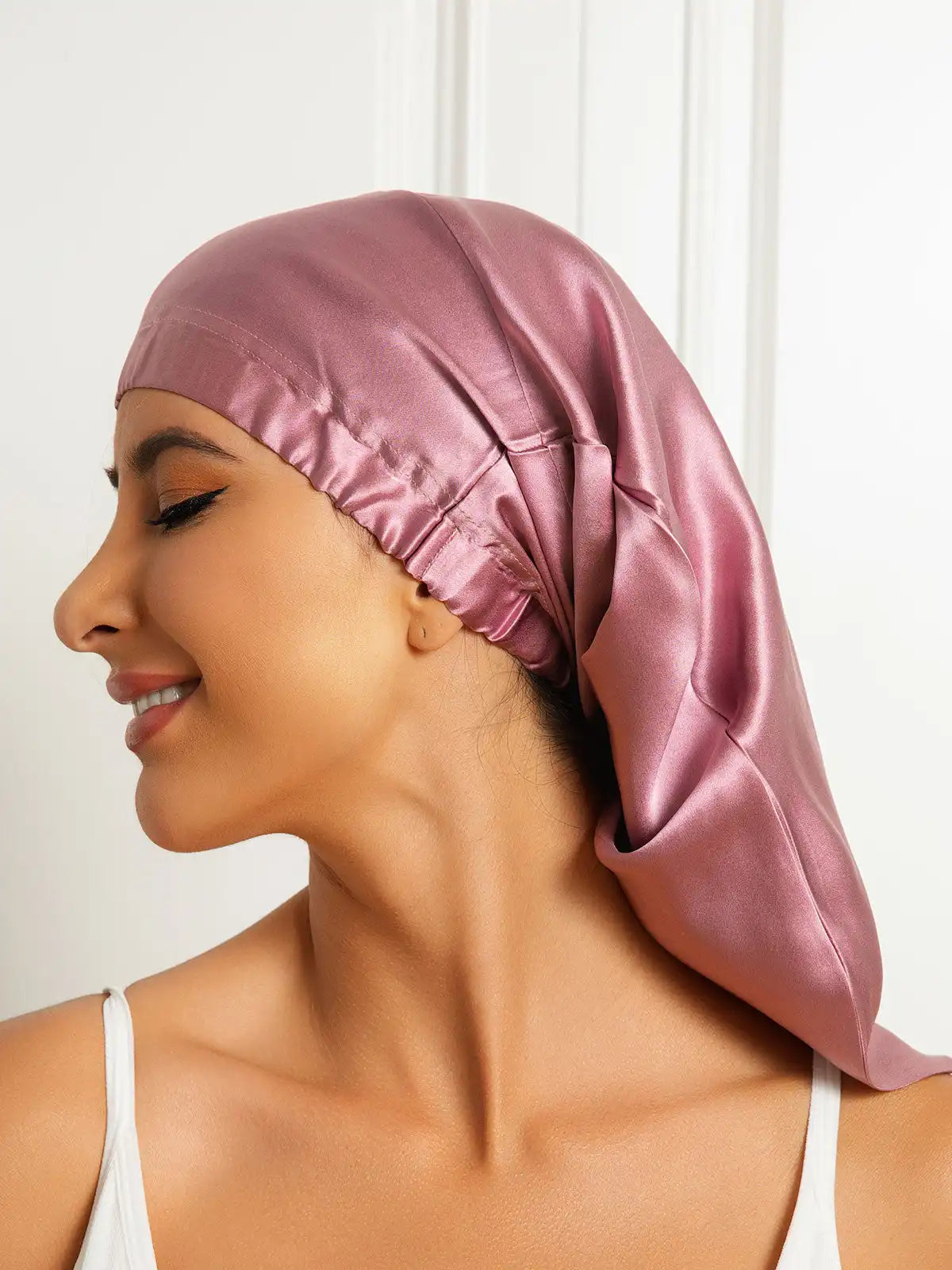 100% Mulberry Silk Sleep Cap Elasticated Bonnet